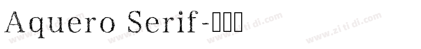 Aquero Serif字体转换